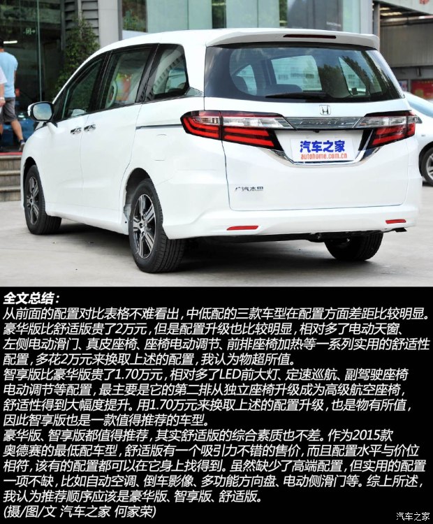 解读低配车 实拍全新奥德赛2.4l舒适版