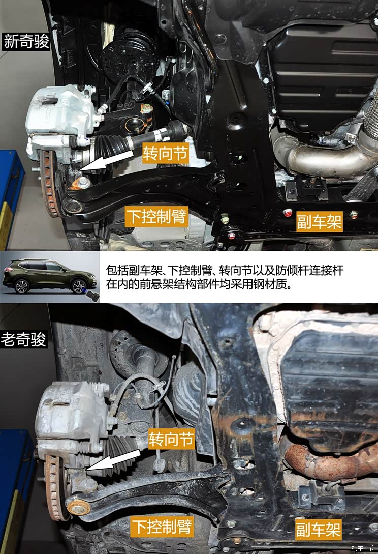 底盘新在哪新老日产奇骏底盘对比