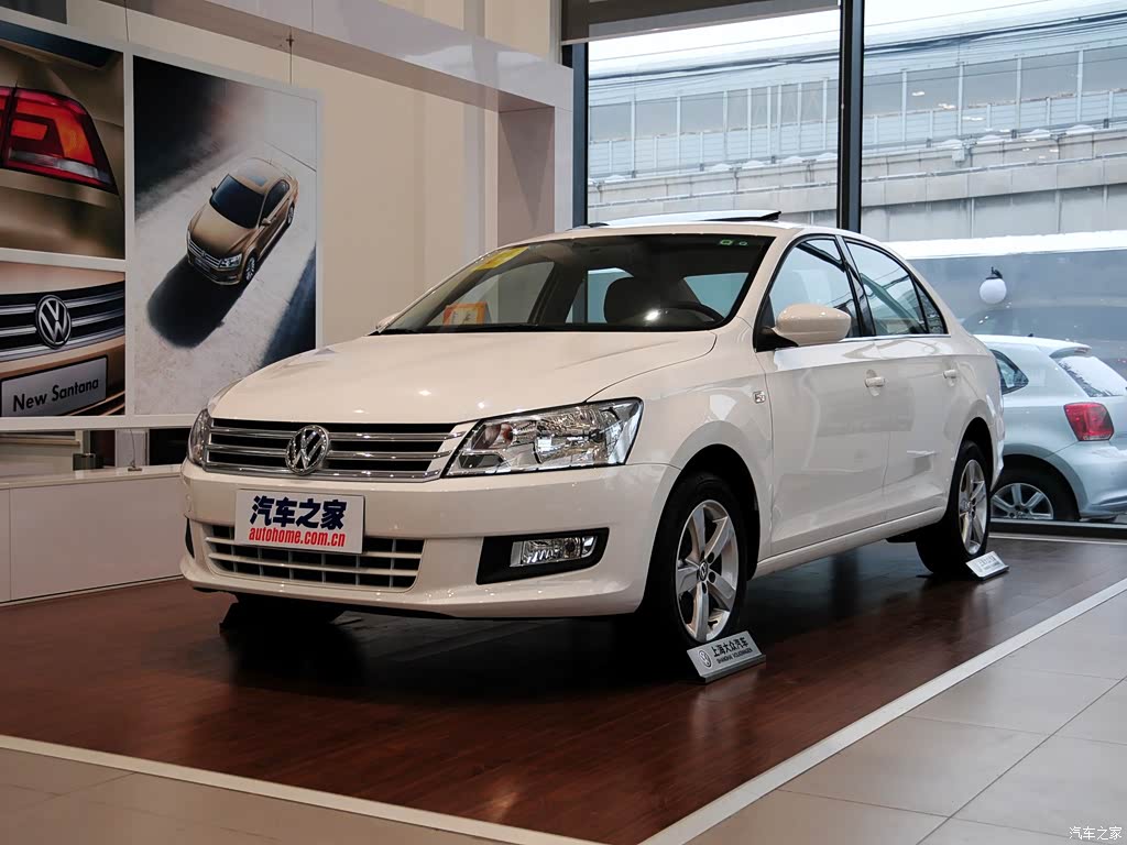 汽车图片 大众 新桑塔纳 2013款 1.6l 手动舒适版 平安白 车身外观